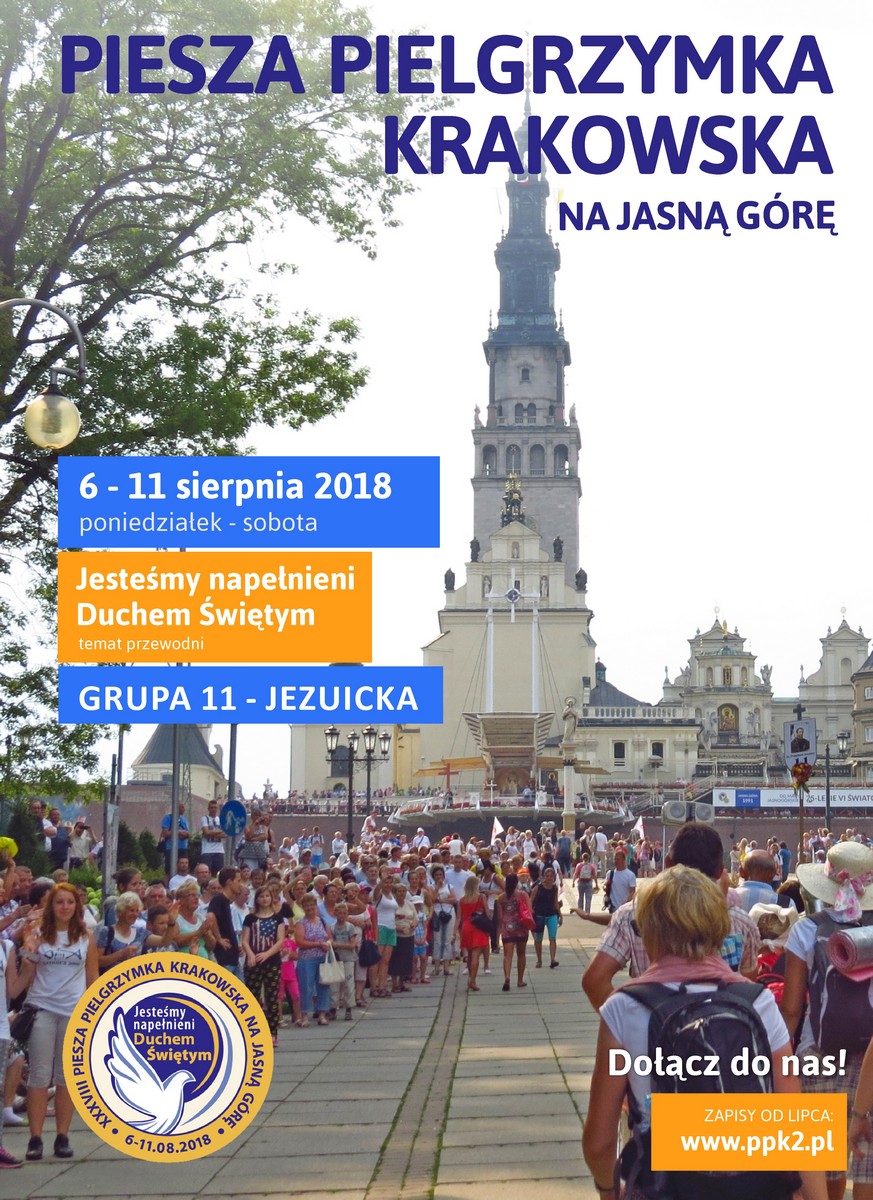 Piesza Pielgrzymka Krakowska na Jasną Górę 6 11 08 2018 Wspólnota